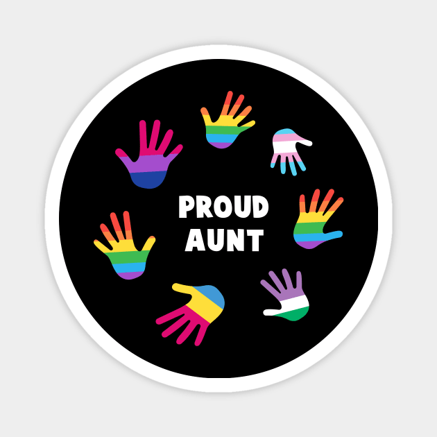 Proud aunt Shirt LGBT  Gay Pride Tee LGBTQ Supporter Gift Pride Month Lesbian Magnet by NickDezArts